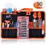GANGZHIBAO 90pcs Electronics Repair Tool Kit Professional, Precision Screwdriver Set Magnetic for Fix Open Pry Cell Phone, Apple iPhone, Computer, PC, Laptop, Tablet, iPad, Macbook with Portable Bag