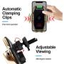 Wireless Car Charger and Mount with Infrared Smart Sensor - DENT A5 10W Fast Charger (Gold, Air Vent/Telescoping Arm)