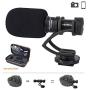 Camera Microphone Comica CVM-VM10II B Super-Cardioid Directional Condenser Video Shotgun Microphone for Canon Nikon, Sony Panasonic Olympus Fuji Cameras,Android Smartphone Mic(with Wind Muff)