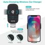 Wireless Car Charger, 10W Auto-Clamping Qi Fast Charging Car Mount Dashboard Air Vent Phone Holder for iPhone SE/11/11 Pro/11 Pro Max/XS Max/Xs MAX/XS/XR/X/8/8+, Samsung S10/S10+/S9/S9+/S8/S8+
