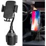 Sunjoyco Car Cup Holder Phone Mount, Universal Adjustable Gooseneck Car Cradle Phone Holder for iPhone Xs XS Max XR X 8 Plus 7 6s 6 Plus, Samsung Galaxy S10 S10+ S9 S9+ S8 S7 Note & Any Cell Phones