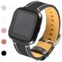 Henoda Compatible with Fitbit Versa Bands, Classic Genuine Leather Replacement Wristband Adjustable Fitness Strap for Fitbit Versa Women Men Henoda Compatible with Fitbit Versa Bands, Classic Genuine Leather Replacement Wristband Adjustable Fitness Strap for Fitbit Versa Women Men