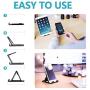 COOLOO Adjustable Cell Phone Stand for Desk, 4 Pack Smartphone Tablet Stand, Universal Foldable Multi-Angle Pocket Desktop Mobile Phone Holder (Multi-Colored)
