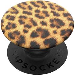 PopSockets: PopGrip with Swappable Top for Phones and Tablets - Cheetah Chic