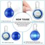 leiwo Dog Collar Light, 5PCS Clip On Led Pet Collar Lights for Dogs Cats Night Walking Waterproof Safety Carabiner with 4 Flashing Modes