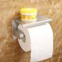 Waydeli Toilet Paper Holder with Phone Shelf, Fit Mega Rolls, Tissue Roll Dispenser with Storage Shelf, SUS304 Stainless Steel, 3M Adhesive No Drill or Wall-Mounted with Screws - Brushed Nickel
