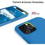 SURPHY Silicone Case Compatible with iPhone 11 Pro Max Case 6.5 inch, Liquid Silicone Full Body Thickening Design Phone Case (with Microfiber Lining) for iPhone 11 Pro Max 6.5 2019 (Blue)