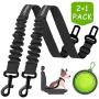 COOYOO Dog Seat Belt,2 Pack Pet Car Seat Belts Adjustable Heavy Duty & Elastic Vehicle Dog Safety Belt Harness for Travel Daily Use - Compatible with Any Pet Harness