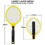 OCEANPAX Bug Zapper, Electric Fly Swatter Mosquito Killer, USB Rechargeable 4200V Bug Zapper Racket for Indoor, Outdoor Pest Control, LED Light, Safe to Touch with 3-Layer Safety Mesh OCEANPAX Bug Zapper, Electric Fly Swatter Mosquito Killer, USB Rechargeable 4200V Bug Zapper Racket for Indoor, Outdoor Pest Control, LED Light, Safe to Touch with 3-Layer Safety Mesh