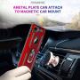 iPhone 8 Plus Case, iPhone 7 Plus Case, iPhone 6 Plus Case with Tempered Glass Screen Protector [2Pack], LeYi Military Grade Phone Case with Rotating Holder Kickstand for Apple iPhone 6s Plus, Red