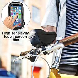 Bike Bicycle Phone Mount Bags - Waterproof Front Frame Top Tube Handlebar Bags with Touch Screen Phone Holder Case Sports Bicycle Bike Storage Bag Cycling Pack Fits iPhone 7 8 Plus xs max