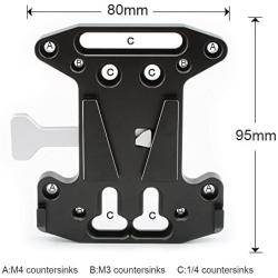 CAMVATE V-Lock Mount Quick Release Plate for Blackmagic URSA Mini,DJI Ronin M/MX