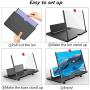 Screen Magnifier Amplifier,3D HD New Phone Holder 12" Screen Amplifier,Movies,Videos,Games Movie Video Phone Foldable Stand Screen Phone Projector for All Smartphones