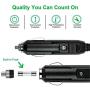 USB Car Charger, FEEYOO 45W 5-Ports Fast USB Car Charger 12V-24V Multiple USB Car Phone Charger with Smart Identification for iPhone 11/Xs/XR/X/8/7/6, iPad Pro/Air/Mini, Kindle Tablet and More, Black