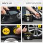 Kensun Durable Easy-to-Operate Dual Power Portable Tire Inflator Air Compressor for Use from Home Outlet (110V AC) & Car Cigarette Lighting Socket (12V DC)