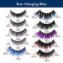 KRONA Magnetic Eyelashes With Eyeliner Kit - 2 Tubes Of Magnetic Eyeliner & 10 Pairs Of Reusable Falsies With 6 Different Colors and Tweezer - Natural Long Full - No Glue Needed