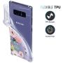 Galaxy Note 8 Case for Girls Women Clear with Pink Flowers Floral Pattern Design Shockproof Protective Cell Phone Cover for Samsung Galaxy Note 8 6.3 Inch Silicone Slim Fit Cute Bumper Skin for Teens