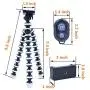 DAISEN Phone Tripod, Flexible Octopus Cell Phone Tripod for iPhone, Android Smartphone and Camera with Universal Phone Holder and Bluetooth Remote Control DAISEN Phone Tripod, Flexible Octopus Cell Phone Tripod for iPhone, Android Smartphone and Camera with Universal Phone Holder and Bluetooth Remote Control