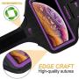iPhone 11 Pro Max/iPhone Xs Max Armband,RUNBACH Sweatproof Running Exercise Bag with Fingerprint Touch and Card Slot for 6.5 Inch iPhone 11 Pro Max/iPhone Xs Max (Purple)
