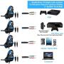 GM-1 Gaming Headset for New Xbox One PS4 PC Tablet Cellphone, Stereo LED Backlit Headphone with Mic by AFUNTA (Blue-2)