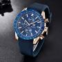 BENYAR - Stylish Wrist Watch for Men, Genuine Silicone Strap Watches, Perfect Quartz Movement, Waterproof and Scratch Resistant, Analog Chronograph Quartz Business Watches