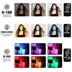 Pixel G1s RGB Video Light, Built-in 12W Rechargeable Battery LED Camera Light 360° Full Color 12 Common Light Effects, CRI≥97 2500-8500K LED Video Light Panel with Aluminum Alloy Body