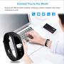 Leaone Fitness Activity Tracker, Smart Band, OLED Display Touchpad Smart Wristband,Pedometer with Heart Rate Monitor, Step Counter, and Sleep Monitoring for iOS Android Phone