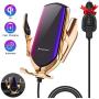 Wireless Car Charger Auto-Clamping Car Mount Air Vent Phone Holder & QC3.0 Car Charger 10W/7.5W/5W Compatible Galaxy S10/S10+/S9,Charging for iPhone 11/11 Pro/11 Pro Max/XSMax/XS/XR/X/8P