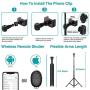 8" LED Selfie Ring Light for Live Stream/Makeup/YouTube Video, Dimmable Beauty Ringlight with Tripod Stand and Phone Holder Compatible with iPhone/Android