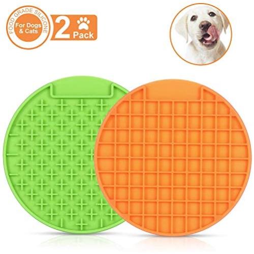 JASGOOD Pet Lick Mat, Slow Feeder Lick Mat-Boredom Distraction-Anxiety Relief Peanut Butter Lick Pad-Promote Health/Feeder for Fun Licking Mat for Dogs/Cats