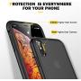 Humixx Shockproof Series iPhone Xs Case/iPhone X Case, [Military Grade Drop Tested] [Upgrading Materials] Translucent Matte Case with Soft Edges, Shockproof and Anti-Drop Protection Case-Black