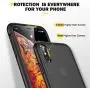 Humixx Shockproof Series iPhone Xs Case/iPhone X Case, [Military Grade Drop Tested] [Upgrading Materials] Translucent Matte Case with Soft Edges, Shockproof and Anti-Drop Protection Case-Black