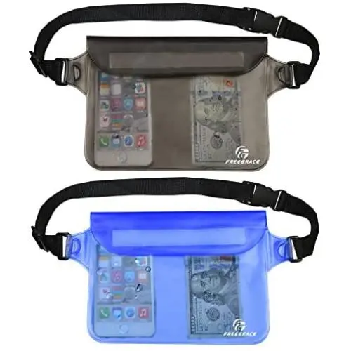 Freegrace Waterproof Pouches with Waist Strap / Pouch Case Bundle Set- Keep Your Phone & Valuables Dry and Safe - Waterproof Dry Bags for Boating Swimming Snorkeling Kayaking Beach Water Parks Pool Freegrace Waterproof Pouches with Waist Strap / Pouch Case Bundle Set- Keep Your Phone & Valuables Dry and Safe - Waterproof Dry Bags for Boating Swimming Snorkeling Kayaking Beach Water Parks Pool