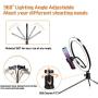 LED Ring Light 10.2" with Tripod Stand & Phone Holder for YouTube Video &Live Streaming,Dimmable Desk Makeup Ring Light for Photography,Mini Desktop LED Lamp with 3 Light Modes & 9 Brightness Level …