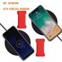 [2PC] WUOJI Finger Strap Phone Holder - Ultra Thin Anti-Slip Universal Cell Phone Grips Band Holder for Back of Phone（Red）