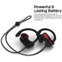 SENSO Bluetooth Wireless Headphones, Best Sports Earphones w/Mic IPX7 Waterproof HD Stereo Sweatproof Earbuds for Gym Running Workout 8 Hour Battery Noise Cancelling Headsets HiFi Cordless Headphones