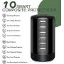 6 Ports Desktop Charging Station,USB Hub Fsat Wall Charger,Compatible with Cell Phones, Smart Phones, Tablets, and Other Electronics (All Black)