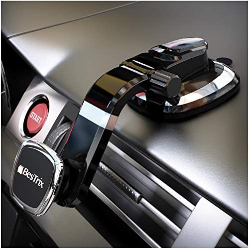 BESTRIX Phone Car Holder for Car Dashboard | Magnetic Phone Car Mount | Magnet Car Phone Holder Compatible with iPhone 11Pro Xr Xs XS MAX X 8 8Plus 7 7Plus 6 6Plus Galaxy Note S7 8 9 10 & More