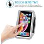 Running Armband with Airpods Bag Cell Phone Armband for iPhone 11/11 Pro/XR/XS/8/7, Water Resistant Sports Phone Holder Case with Touchscreen & Zipper Slot Car Key Holder for 6.5 inches Phone (Grey)