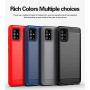 Galaxy A51 case,Samsung A51 case,MAIKEZI Soft TPU Slim Fashion Anti-Fingerprint Non-Slip Protective Phone Case Cover for Samsung Galaxy A51(Red Brushed TPU)