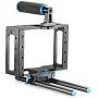Neewer Aluminum DSLR Camera Cage Kit With 15mm Rod Rig For Nikon Pentax Canon Sony and Other DSLR Camera to Mount Microphones, Monitor, Sound Recorders, Top Handle, Tripod, Follow Focus