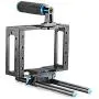 Neewer Aluminum DSLR Camera Cage Kit With 15mm Rod Rig For Nikon Pentax Canon Sony and Other DSLR Camera to Mount Microphones, Monitor, Sound Recorders, Top Handle, Tripod, Follow Focus Neewer Aluminum DSLR Camera Cage Kit With 15mm Rod Rig For Nikon Pentax Canon Sony and Other DSLR Camera to Mount Microphones, Monitor, Sound Recorders, Top Handle, Tripod, Follow Focus