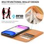SHIELDON iPhone 11 Pro Max Case, Auto Sleep Wake Wallet Case, Genuine Leather Flip Book Shockproof Case with Kickstand Card Slot Magnetic Closure Compatible with iPhone 11 Pro Max (6.5 Inch) - Brown
