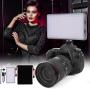 Acouto LED Fill Light, 2500-8500K Stepless Dimming LED Light Video Lamp Camera Fill Lights Type-C Port