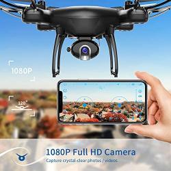 SNAPTAIN SP650 1080P Drone with Camera for Adults 1080P HD Live Video Camera Drone for Beginners w/Voice Control, Gesture Control, Circle Fly, High-Speed Rotation, Altitude Hold, Headless Mode