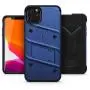ZIZO Bolt Series iPhone 11 Pro Max Case - Heavy-Duty Military-Grade Drop Protection w/Kickstand Included Belt Clip Holster Tempered Glass Lanyard - Blue