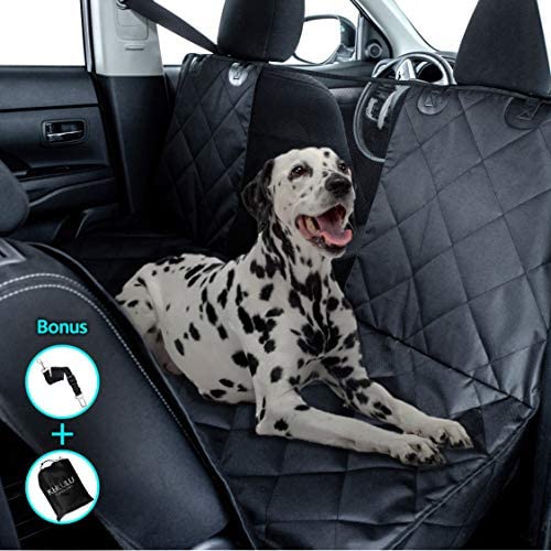 Kululu Dog Car Seat Cover for Back Seat - The Only Pet Seat Cover and Cargo Liner with Mesh Window for Stress Free Travel so You can See Each Other - Backseat Hammock Cover Protector for Cars-Patented