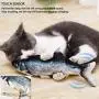 Electric Cat Kicker Fish Toy, Realistic Moving Fish Cat Toy, 11" Interactive Plush Simulation Flopping Fish, Motion Kitten Toy, Wiggle Fish Catnip Toys, Fun Toy for Indoor Cat Kitty Exercise Electric Cat Kicker Fish Toy, Realistic Moving Fish Cat Toy, 11" Interactive Plush Simulation Flopping Fish, Motion Kitten Toy, Wiggle Fish Catnip Toys, Fun Toy for Indoor Cat Kitty Exercise