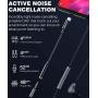 USB C to 3.5mm Headphone Adapter, CLIPTHAT HiFi Type C to Aux Audio Jack, 32Bit/384Khz Hi-Res Portable USBC DAC dongle, TRRS Mic Support, Compatible with Pixel, Samsung Galaxy, Note, iPad Pro and More