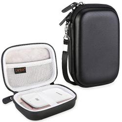 Canboc Hard Carrying Case for Canon Ivy Mobile Mini CLIQ CLIQ+ Instant Camera Printer Wireless Bluetooth Portable Smartphone Photo Printer, Mesh Pocket fit Zink Photo Paper and USB Cable, Black